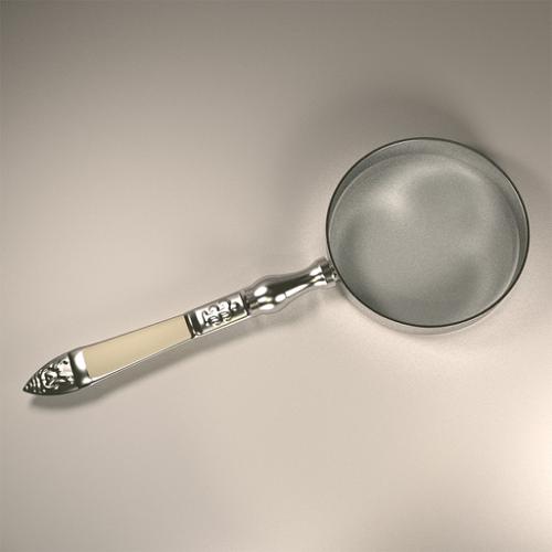 Pearl-handled magnifying glass preview image